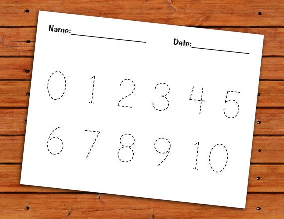 Number Writing Practice 0-10