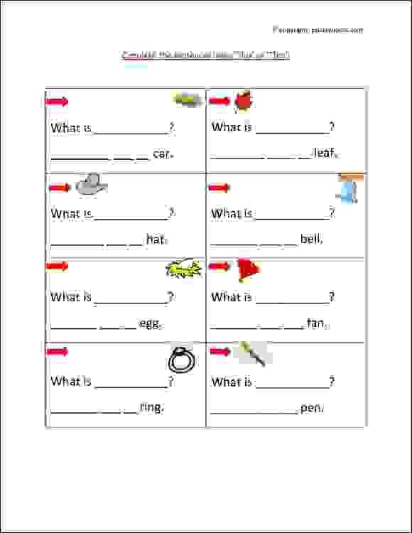 Use Of A And An Worksheet For Class 1