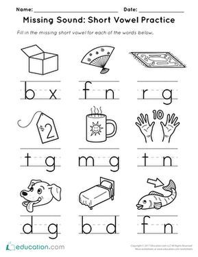 Short Vowel Worksheets Free