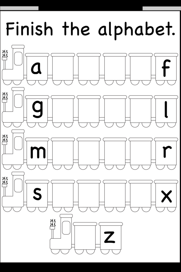 Missing Letters Worksheets Pdf