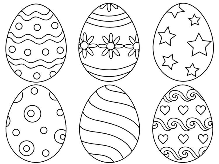 Easter Egg Coloring Sheet