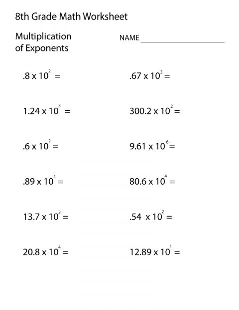 8th Grade Algebra Problems Worksheet