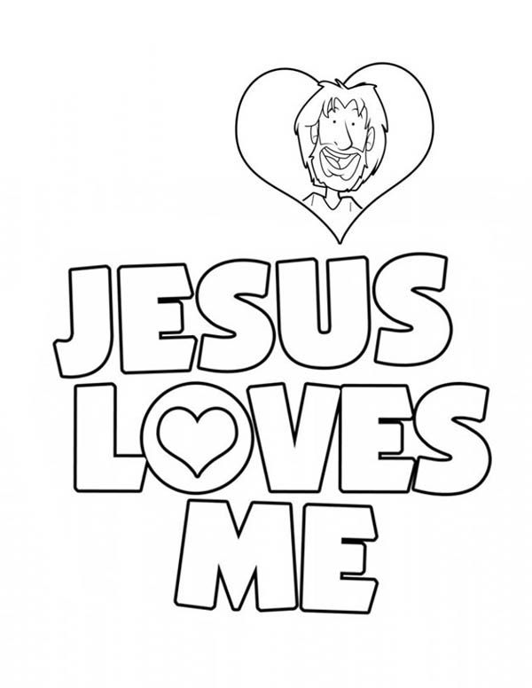 Jesus Loves Me Coloring Page