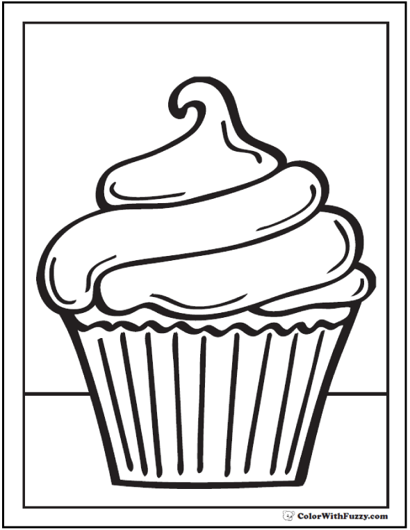 Cupcake Coloring Pages Pdf