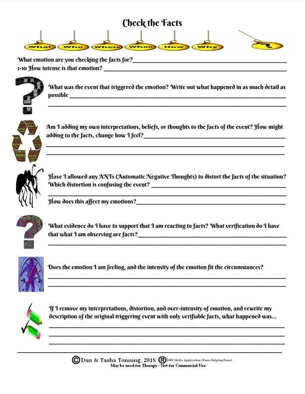 Dbt Worksheets Emotional Regulation