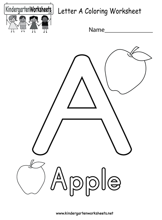 A Worksheets For Preschool