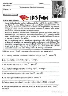 Year 4 Reading Comprehension Test Papers Free