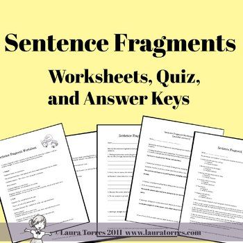 Sentence Fragment Worksheets With Answer Key