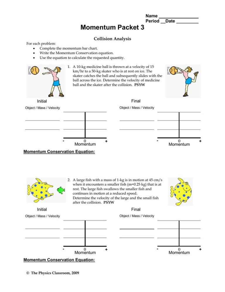 Momentum Worksheet