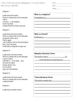 Printable Poetry Analysis Worksheet