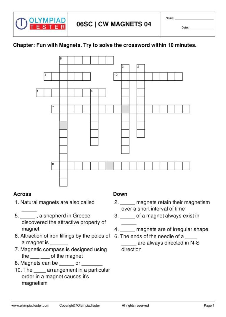 Class 6 Science Worksheets Chapter 3