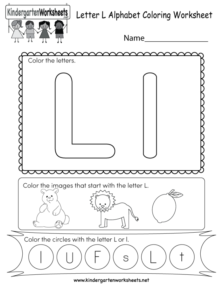 Letter L Worksheets For Toddlers