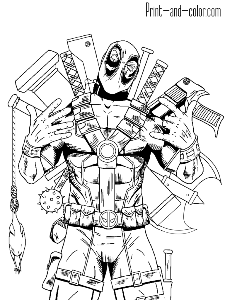 Deadpool Coloring