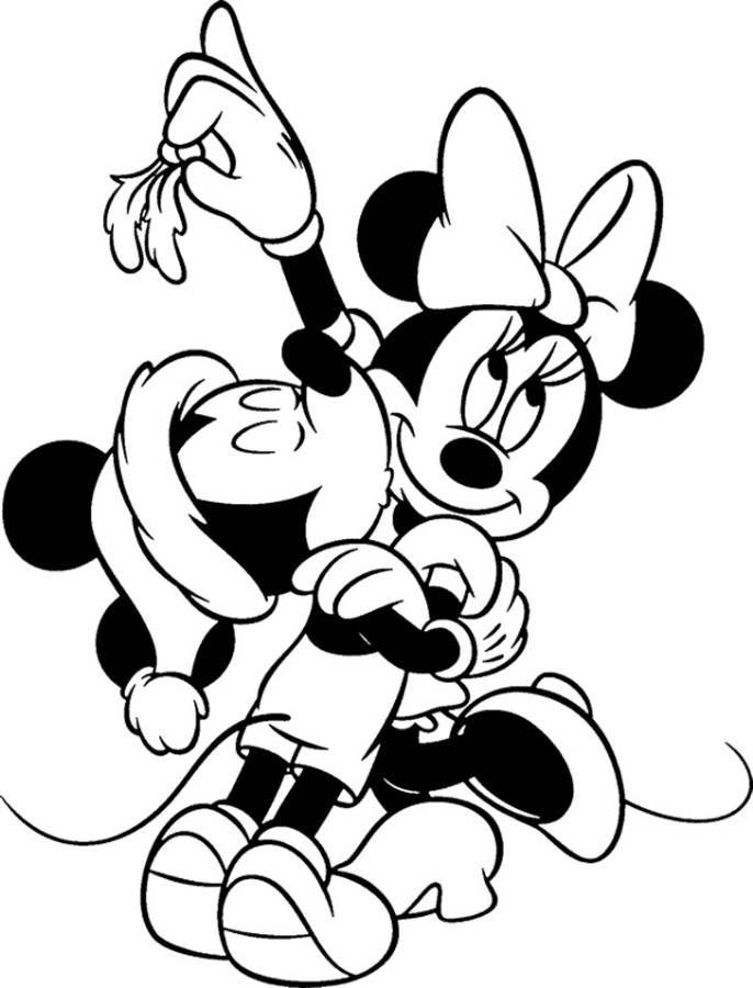 Mickey And Minnie Mouse Coloring Pages