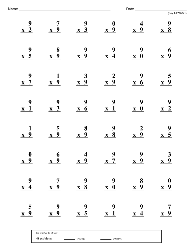 Minute Math Worksheets 4th Grade