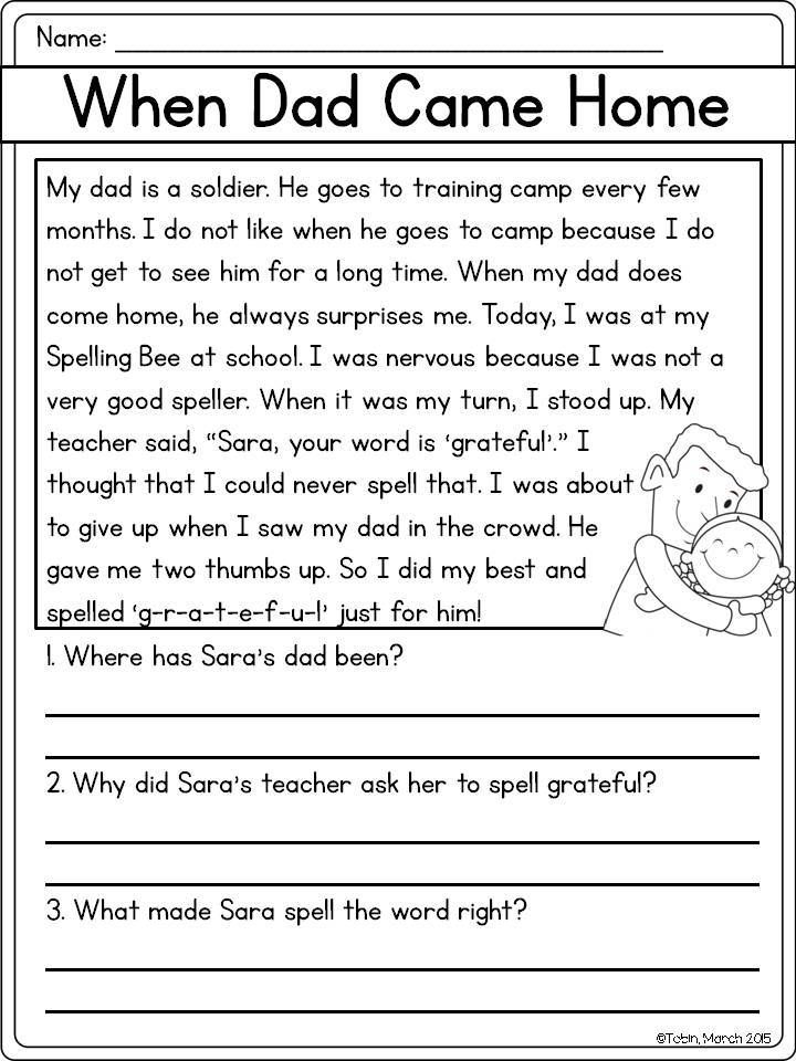 Comprehension For Class 5