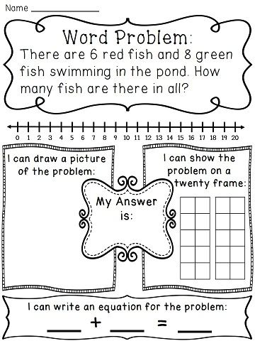 Addition Word Problems With Pictures