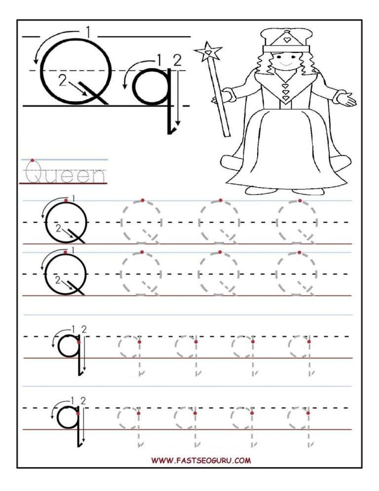 Trace Kindergarten Letter Worksheets