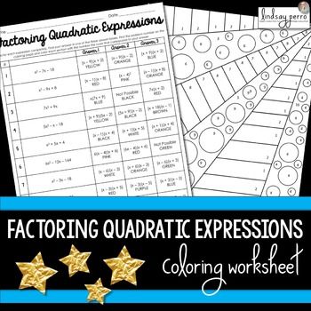 Factoring Quadratic Expressions Worksheet Answers