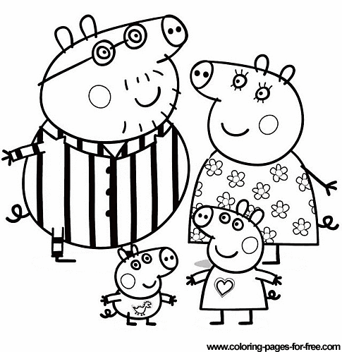 Peppa Pig Coloring Pages Free