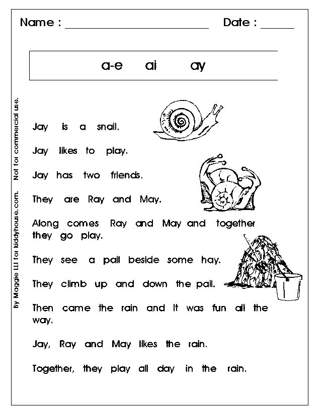 Free First Grade Worksheets Reading