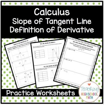 Definition Of Derivative Worksheet