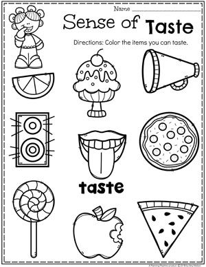 Five Senses Worksheets For Pre-k