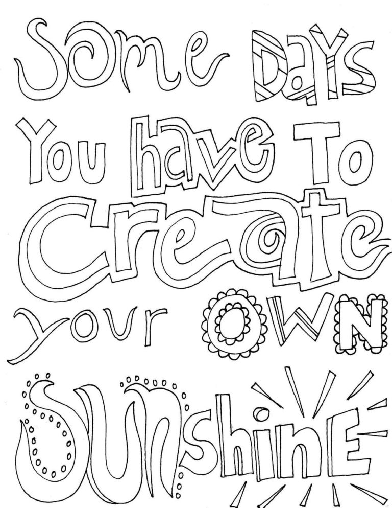 Inspirational Quotes Coloring Pages