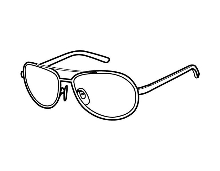 Sunglasses Coloring Page