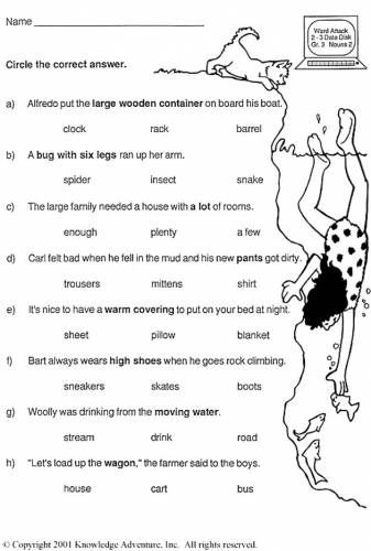 Year 2 English Worksheets Free Download