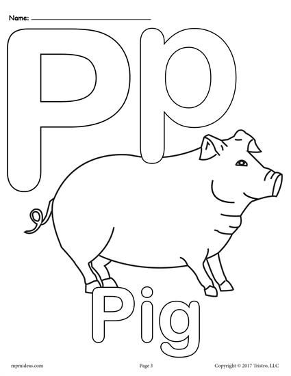 Letter P Coloring Pages