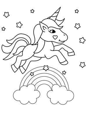 Free Unicorn Coloring Pages