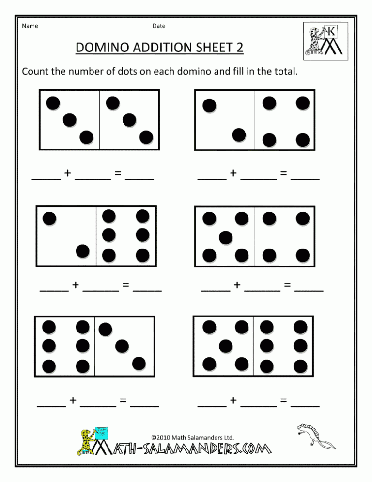 Preschool Math Worksheets For 4 Year Olds