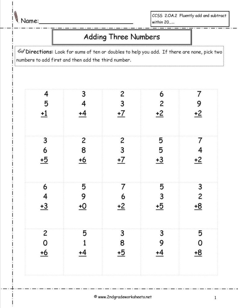 Second Grade Multiplication Worksheets For Grade 2