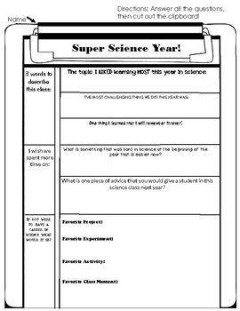 Reflection Worksheet Science