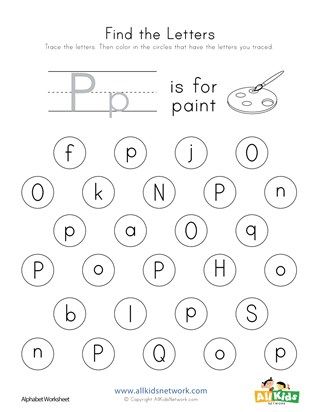 Letter P Worksheets Pdf