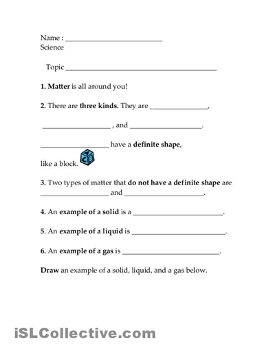 Science Worksheets For Grade 4