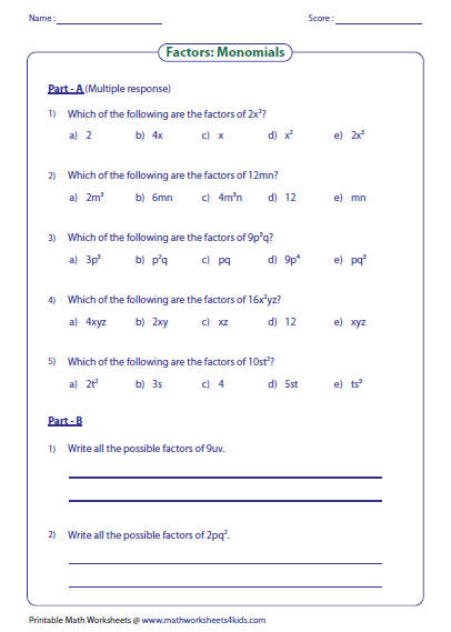 Solving Quadratic Equations By Factoring Worksheet Pdf