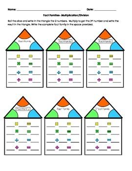 Multiplication And Division Facts Worksheets