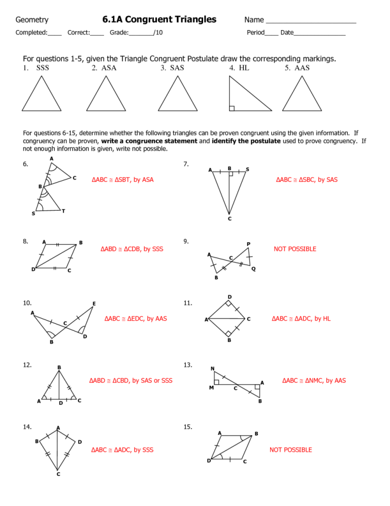 Sss Sas Asa And Aas Congruence Answer Key