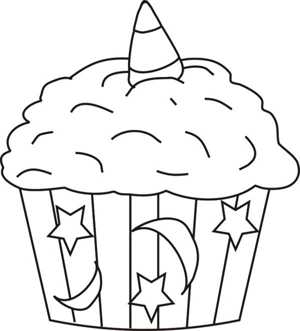 Cupcake Coloring Pages