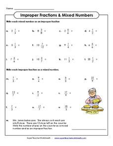 6th Grade Mixed Numbers Worksheets