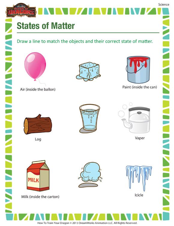 States Of Matter Worksheet Kindergarten