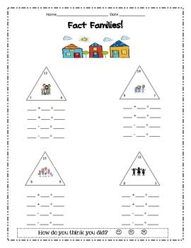 Fact Family Worksheets