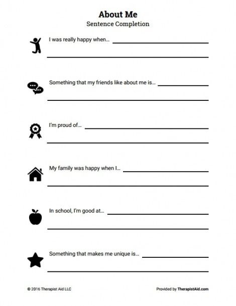 Self Confidence Self Esteem Worksheets For Kids