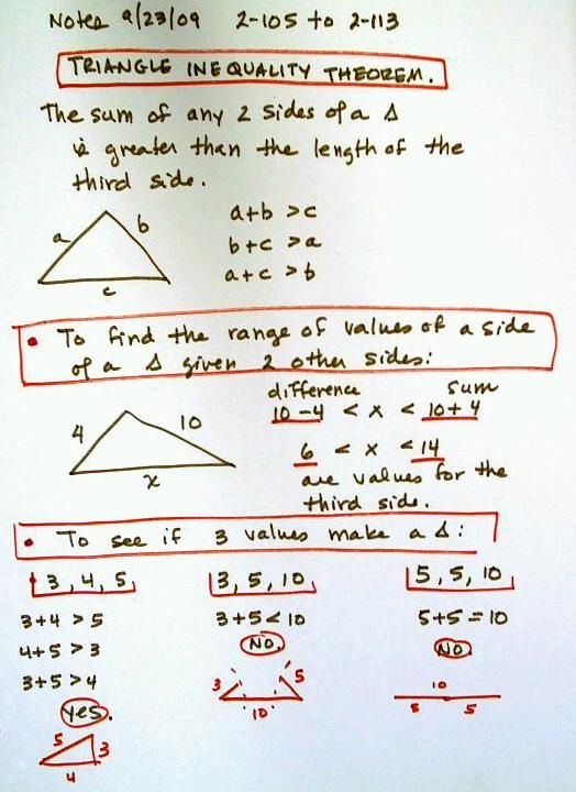 Triangle Inequality Theorem Worksheet Answers Key