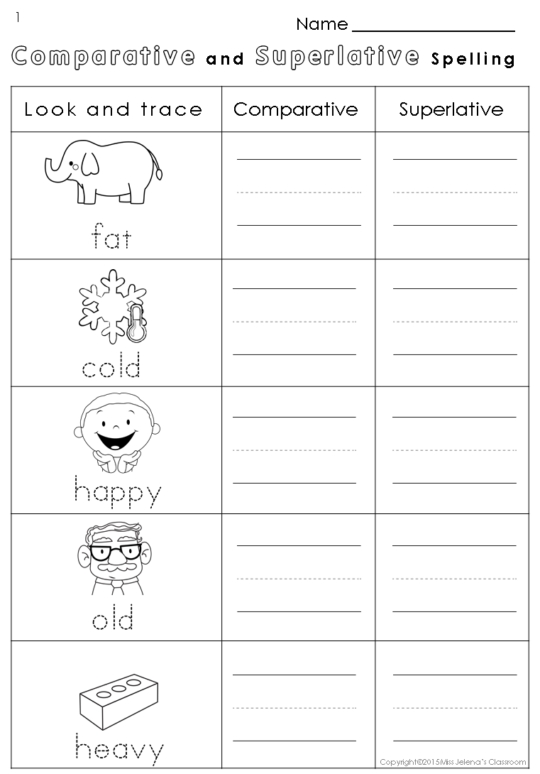 Degree Of Comparison Worksheet For Grade 2