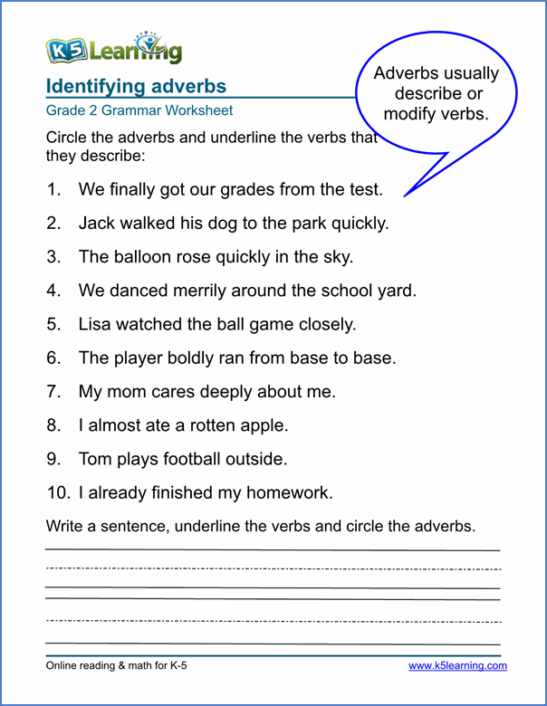 A An The Worksheets For Grade 2 With Answers