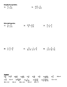 Multiplying And Dividing Rational Expressions Worksheet Doc