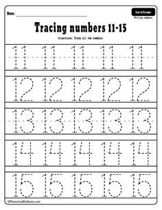 Tracing Letters And Numbers Pdf